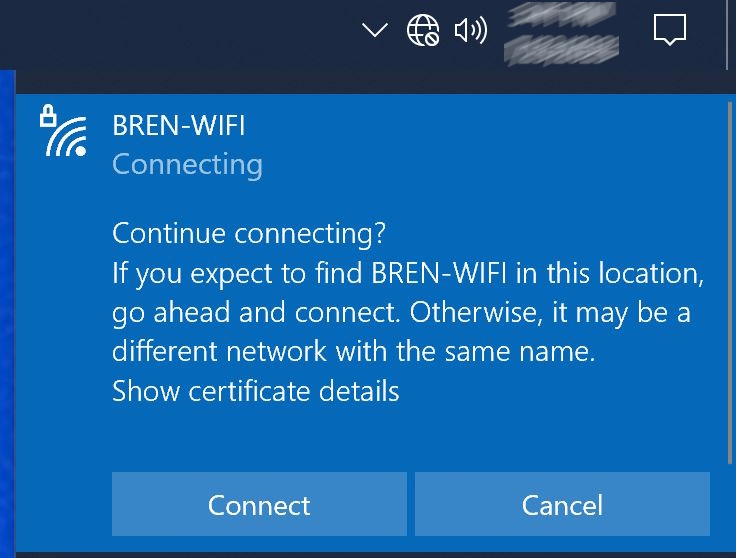 Windows - BREN WIFI Continue Connection message.JPG