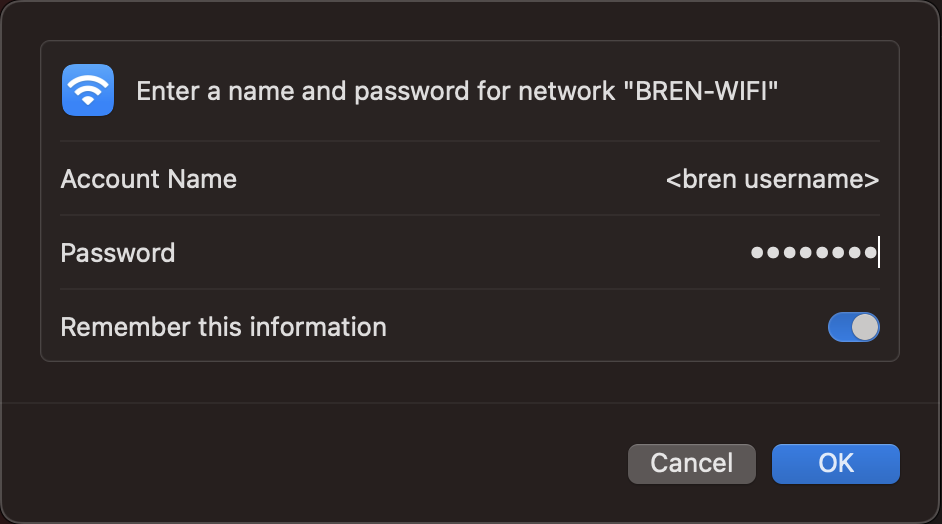 Mac - BREN WIFI credentials prompt.png
